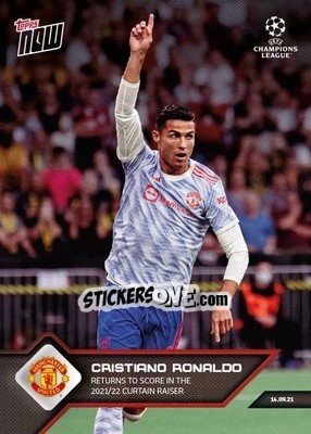 Sticker Cristiano Ronaldo - NOW UEFA Champions League 2021-2022 n. 15 - Topps
