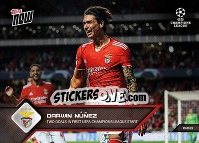 Sticker Darwin Nunez - NOW UEFA Champions League 2021-2022 n. 43 - Topps