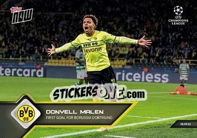 Sticker Donyell Malen - NOW UEFA Champions League 2021-2022 - Topps