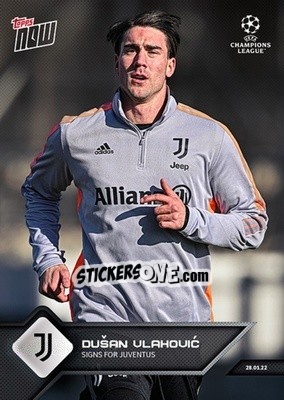Sticker Dusan Vlahovic - NOW UEFA Champions League 2021-2022 n. 104 - Topps