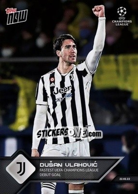 Sticker Dusan Vlahovic - NOW UEFA Champions League 2021-2022 n. 114 - Topps
