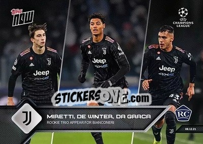 Sticker Fabio Miretti / Koni De Winter / Cosimo Marco Da Graca - NOW UEFA Champions League 2021-2022 n. 96 - Topps