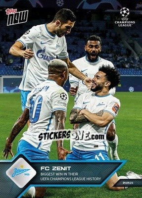 Sticker FC Zenit - NOW UEFA Champions League 2021-2022 n. 45 - Topps