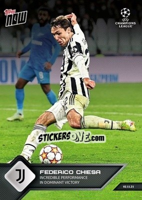 Sticker Federico Chiesa - NOW UEFA Champions League 2021-2022 n. 63 - Topps
