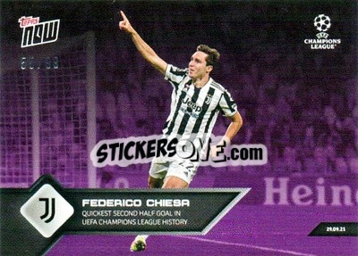 Sticker Federico Chiesa - NOW UEFA Champions League 2021-2022 n. 37p - Topps