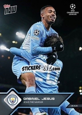 Sticker Gabriel Jesus - NOW UEFA Champions League 2021-2022 n. 82 - Topps