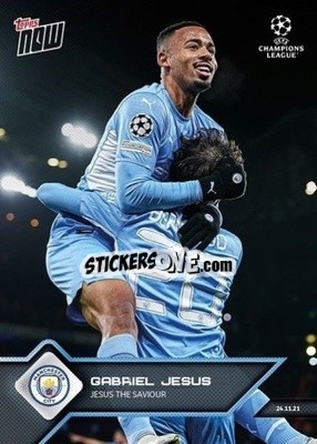 Figurina Gabriel Jesus - NOW UEFA Champions League 2021-2022 - Topps