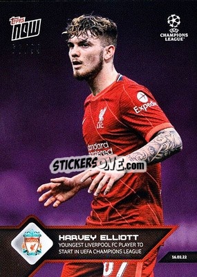 Sticker Harvey Elliott - NOW UEFA Champions League 2021-2022 n. 112p - Topps
