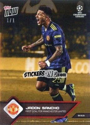 Sticker Jadon Sancho - NOW UEFA Champions League 2021-2022 n. 70g - Topps