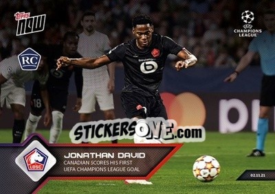 Sticker Jonathan David - NOW UEFA Champions League 2021-2022 - Topps