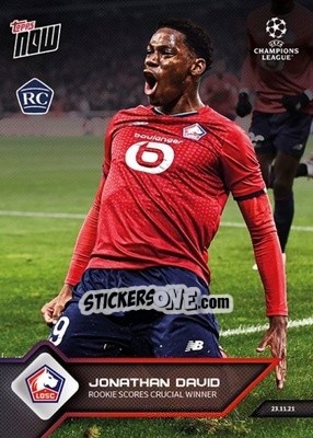 Sticker Jonathan David - NOW UEFA Champions League 2021-2022 n. 75 - Topps