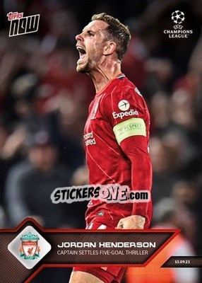 Sticker Jordan Henderson - NOW UEFA Champions League 2021-2022 n. 25 - Topps