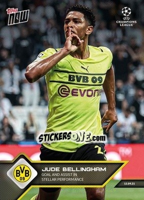 Sticker Jude Bellingham - NOW UEFA Champions League 2021-2022 n. 26 - Topps