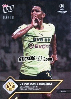 Sticker Jude Bellingham - NOW UEFA Champions League 2021-2022 n. 26b - Topps