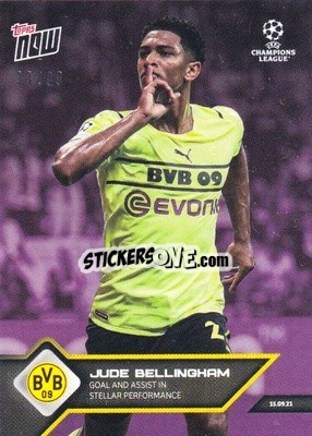 Sticker Jude Bellingham - NOW UEFA Champions League 2021-2022 n. 26p - Topps