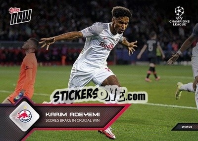 Sticker Karim Adeyemi - NOW UEFA Champions League 2021-2022 - Topps