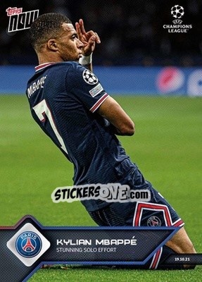 Sticker Kylian Mbappe - NOW UEFA Champions League 2021-2022 n. 49 - Topps