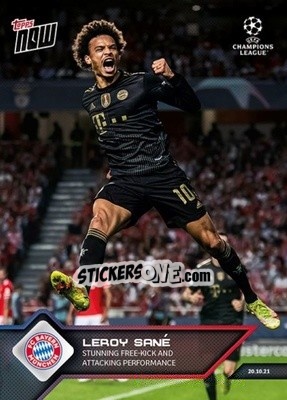 Sticker Leroy Sane - NOW UEFA Champions League 2021-2022 n. 56 - Topps