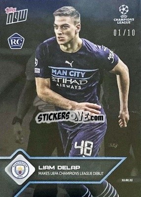 Sticker Liam Delap - NOW UEFA Champions League 2021-2022 n. 107b - Topps