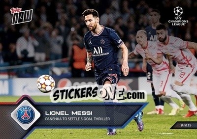Sticker Lionel Messi - NOW UEFA Champions League 2021-2022 n. 47 - Topps