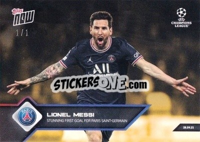 Sticker Lionel Messi - NOW UEFA Champions League 2021-2022 n. 28g - Topps