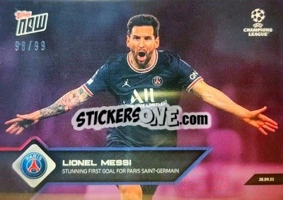 Cromo Lionel Messi - NOW UEFA Champions League 2021-2022 - Topps