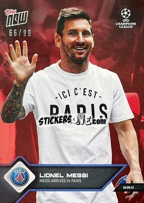Sticker Lionel Messi - NOW UEFA Champions League 2021-2022 n. 11r - Topps
