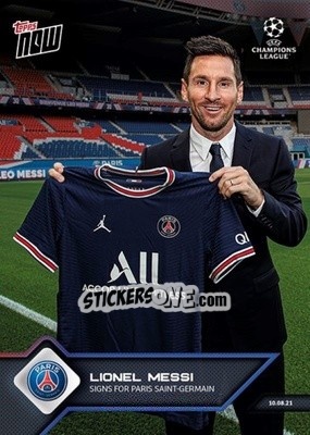 Sticker Lionel Messi - NOW UEFA Champions League 2021-2022 n. 12 - Topps