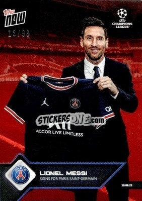 Sticker Lionel Messi - NOW UEFA Champions League 2021-2022 - Topps