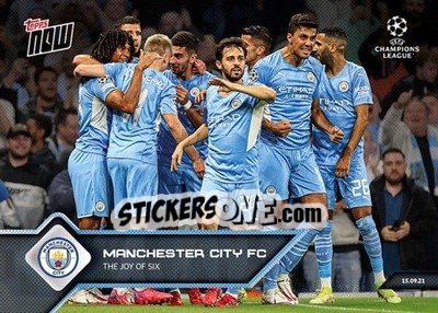 Sticker Manchester City FC - NOW UEFA Champions League 2021-2022 n. 24 - Topps