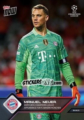 Sticker Manuel Neuer - NOW UEFA Champions League 2021-2022 n. 59 - Topps