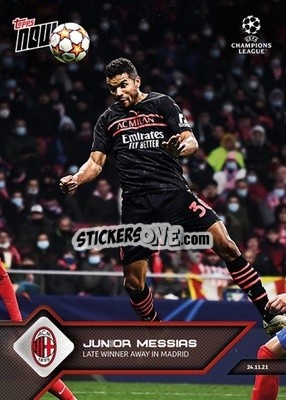 Sticker Messias Junior - NOW UEFA Champions League 2021-2022 n. 86 - Topps