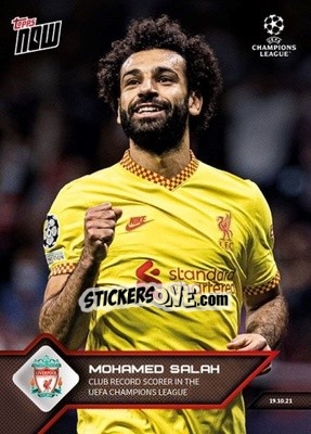 Sticker Mohamed Salah - NOW UEFA Champions League 2021-2022 n. 53 - Topps