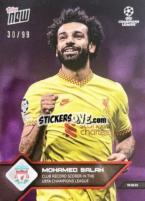 Sticker Mohamed Salah - NOW UEFA Champions League 2021-2022 n. 53p - Topps