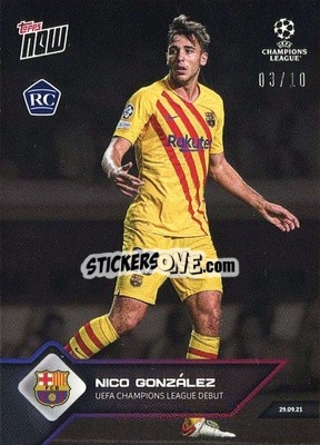 Sticker Nico Gonzalez - NOW UEFA Champions League 2021-2022 n. 38b - Topps