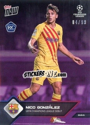 Sticker Nico Gonzalez - NOW UEFA Champions League 2021-2022 n. 38p - Topps