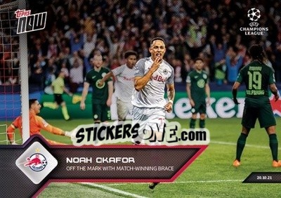 Sticker Noah Okafor - NOW UEFA Champions League 2021-2022 n. 58 - Topps