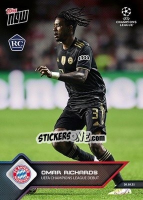Sticker Omar Richards - NOW UEFA Champions League 2021-2022 n. 55 - Topps
