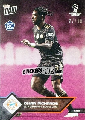 Sticker Omar Richards - NOW UEFA Champions League 2021-2022 n. 55p - Topps