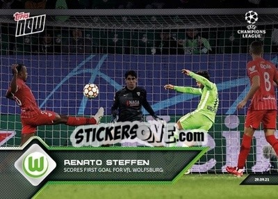 Sticker Renato Steffen - NOW UEFA Champions League 2021-2022 n. 44 - Topps