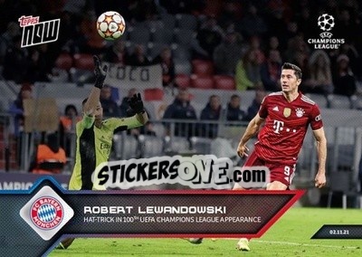 Sticker Robert Lewandowski - NOW UEFA Champions League 2021-2022 n. 60 - Topps