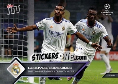 Sticker Rodrygo / Camavinga - NOW UEFA Champions League 2021-2022 n. 27 - Topps