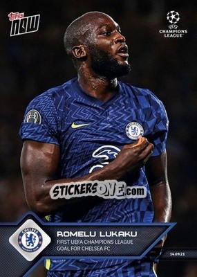 Sticker Romelu Lukaku - NOW UEFA Champions League 2021-2022 n. 20 - Topps