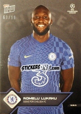 Sticker Romelu Lukaku - NOW UEFA Champions League 2021-2022 n. 5b - Topps