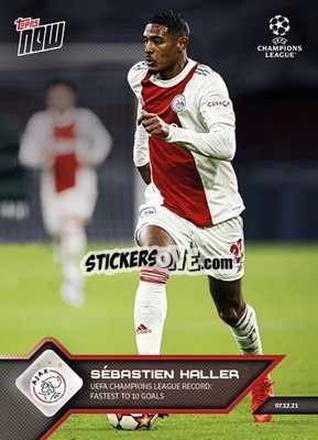 Sticker Sebastien Haller - NOW UEFA Champions League 2021-2022 n. 87 - Topps