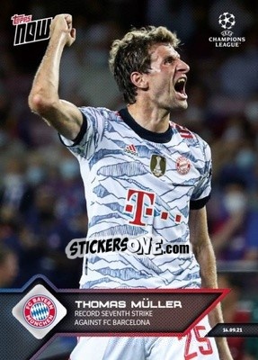 Cromo Thomas Muller - NOW UEFA Champions League 2021-2022 - Topps