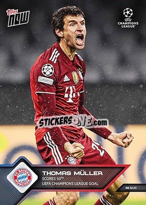 Sticker Thomas Müller - NOW UEFA Champions League 2021-2022 n. 100 - Topps