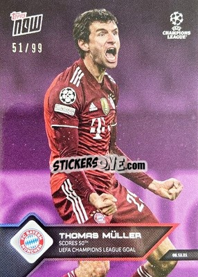 Sticker Thomas Müller - NOW UEFA Champions League 2021-2022 n. 100p - Topps