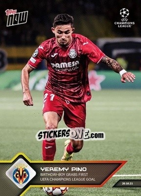 Sticker Yeremy Pino - NOW UEFA Champions League 2021-2022 n. 57 - Topps