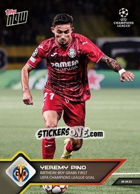 Sticker Yeremy Pino - NOW UEFA Champions League 2021-2022 - Topps